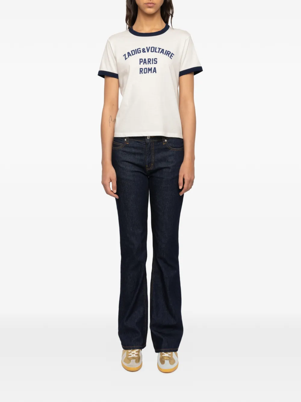 Zadig&Voltaire Woos T-shirt met logo-print Beige