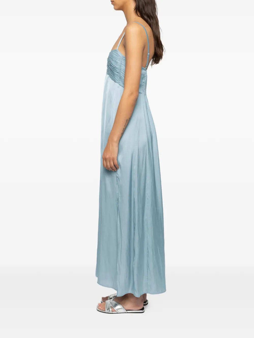 Zadig&Voltaire Rippie maxi-dress Blauw