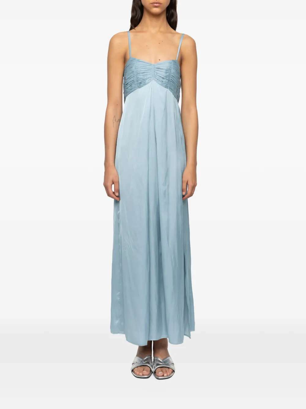 Zadig&Voltaire Rippie maxi-dress Blauw