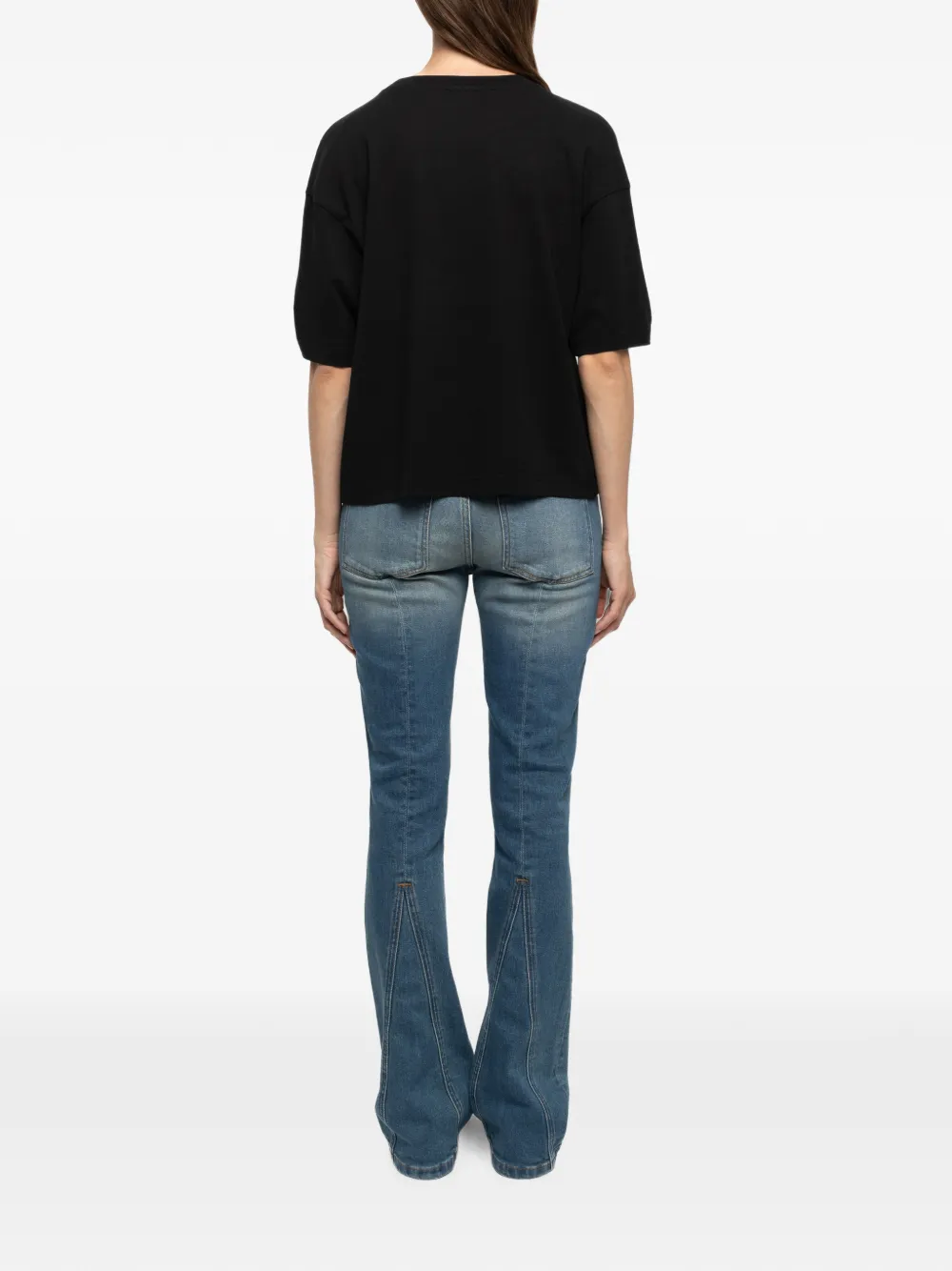 Zadig&Voltaire Taida BC Heart T-shirt verfraaid met stras Zwart