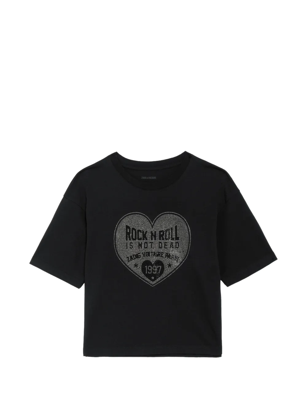 Zadig&Voltaire Taida strass-embellished heart-print T-shirt - Nero