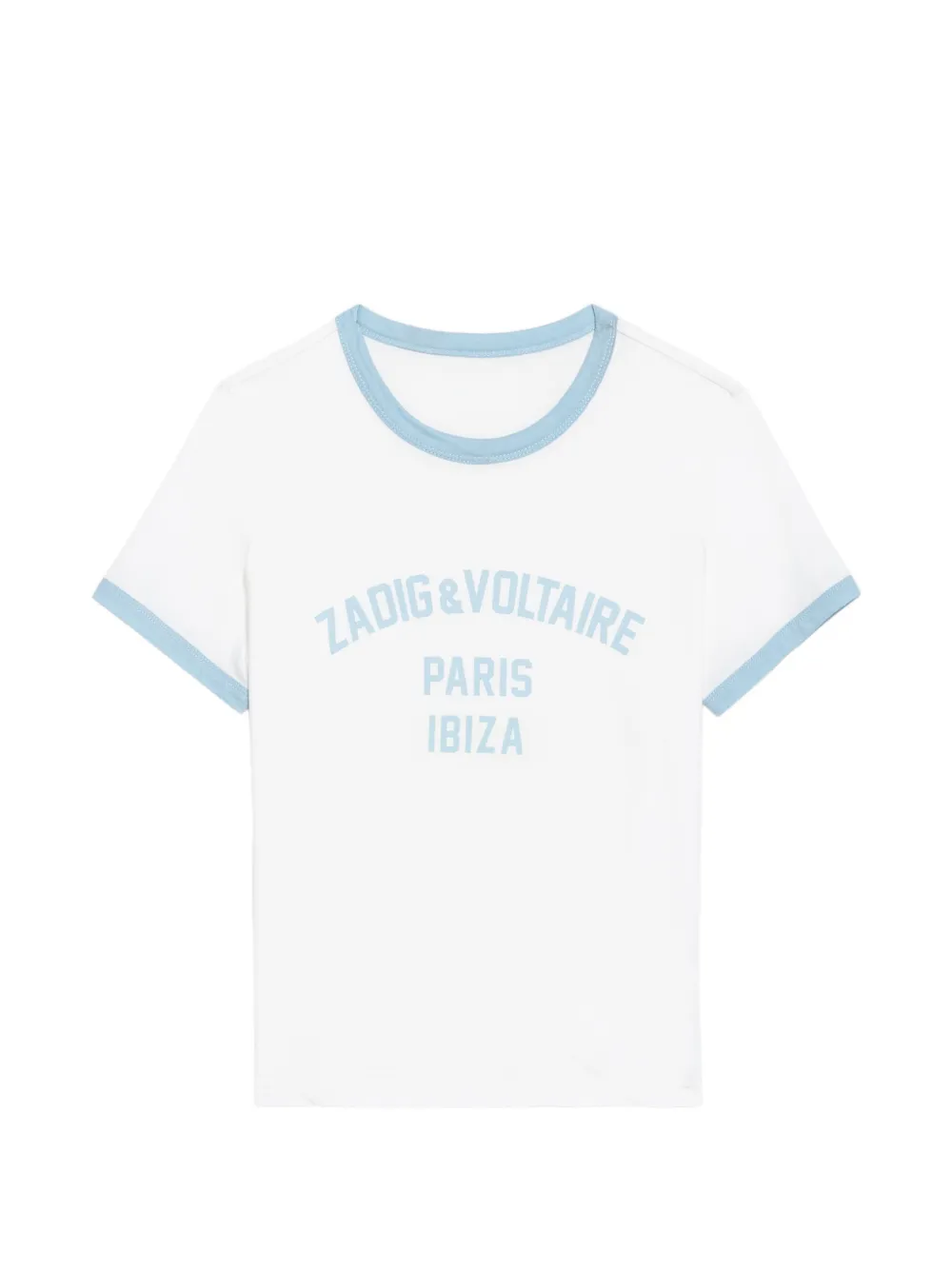 Zadig&Voltaire Woos logo-print ringer T-shirt - Bianco