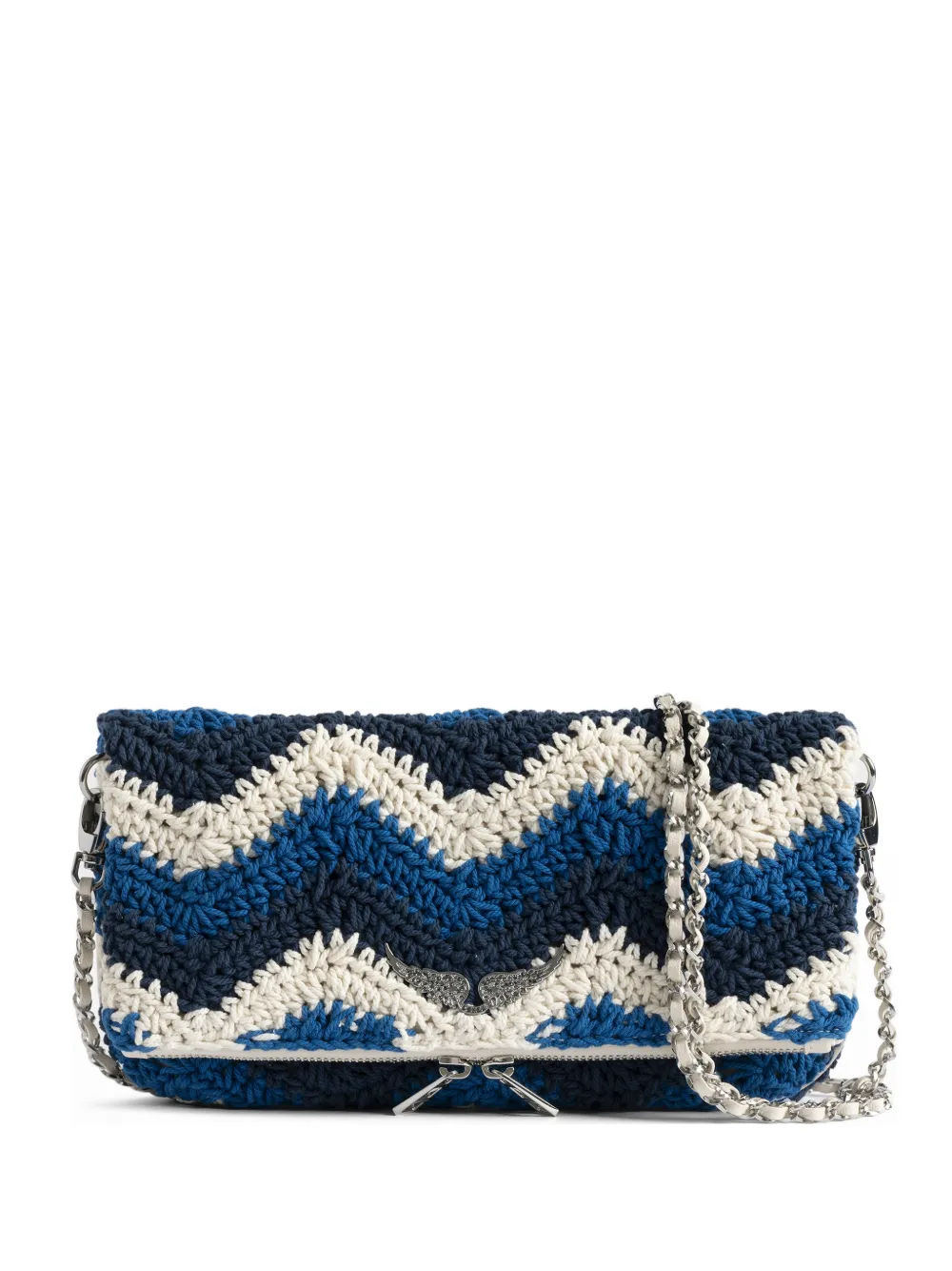 Zadig&Voltaire Rock macramé cross body bag - Blu