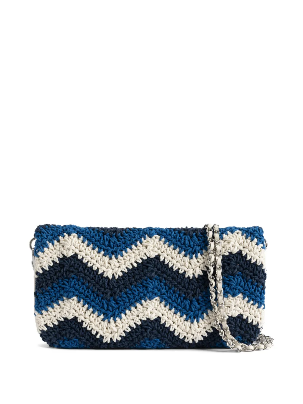 Zadig&Voltaire Rock macramé crossbodytas Blauw