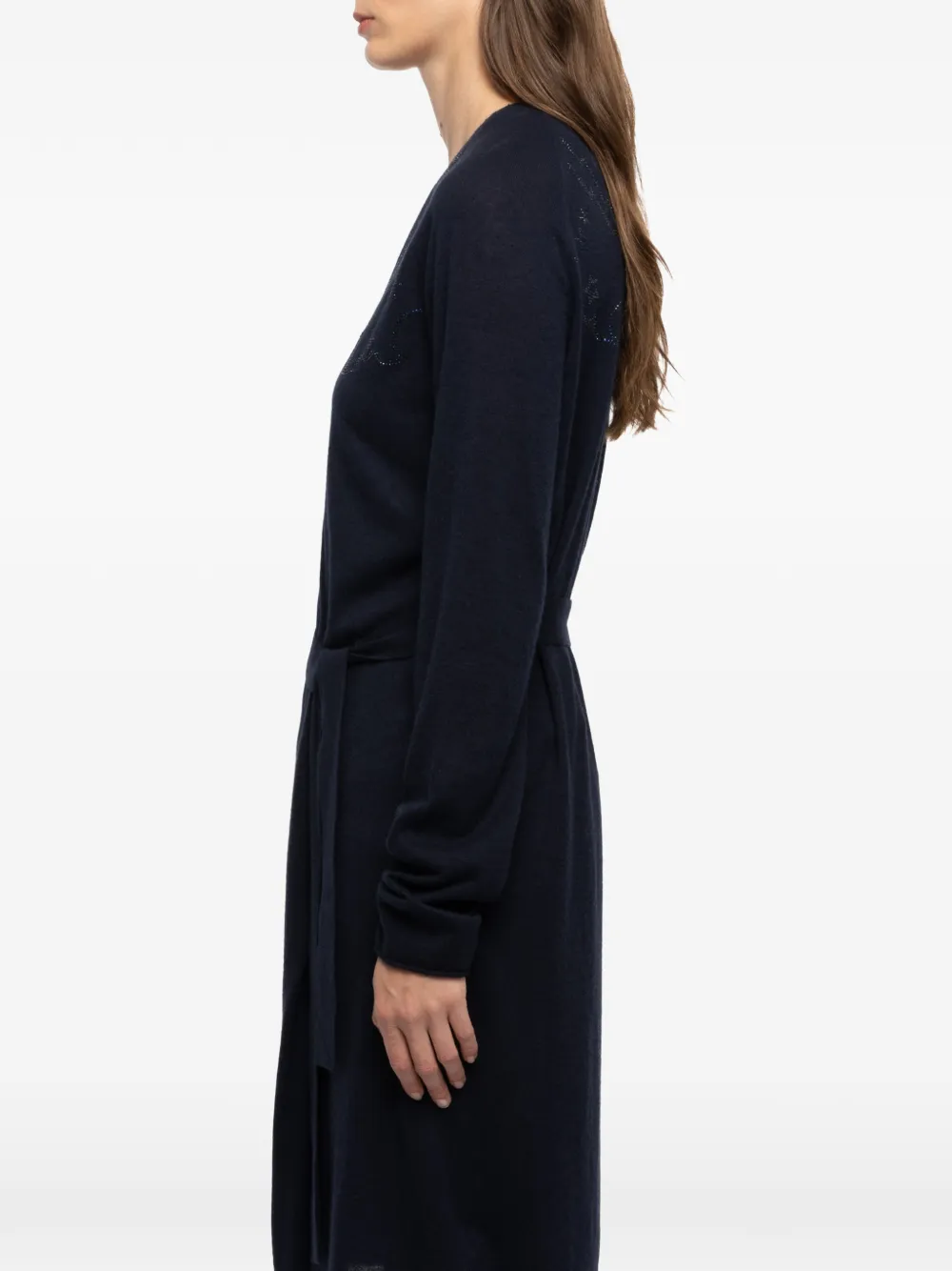 Zadig&Voltaire Daffy vest met stras en ceintuur Blauw