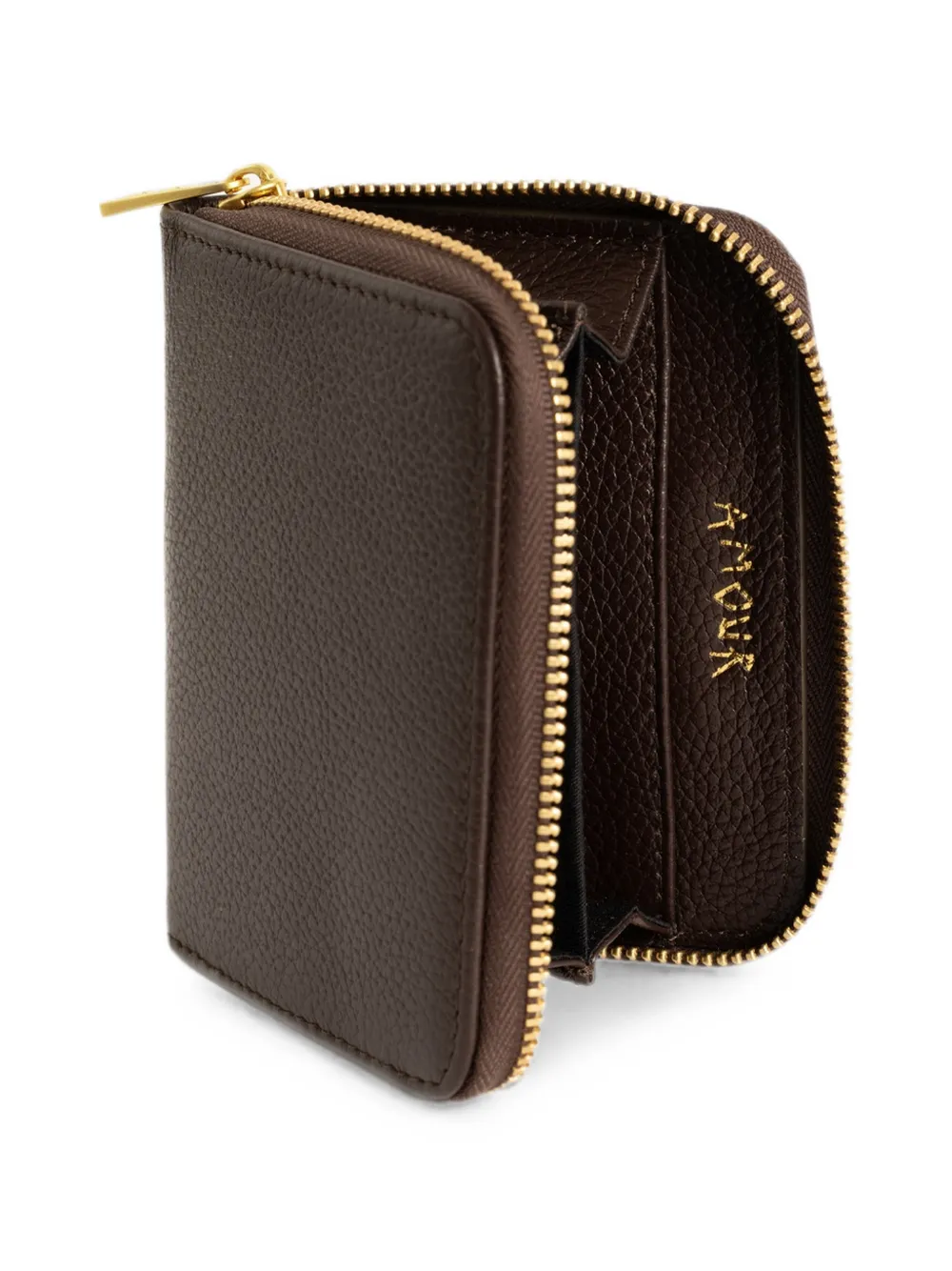 Zadig&Voltaire ZV mini-portemonnee van bewerkt leer Bruin