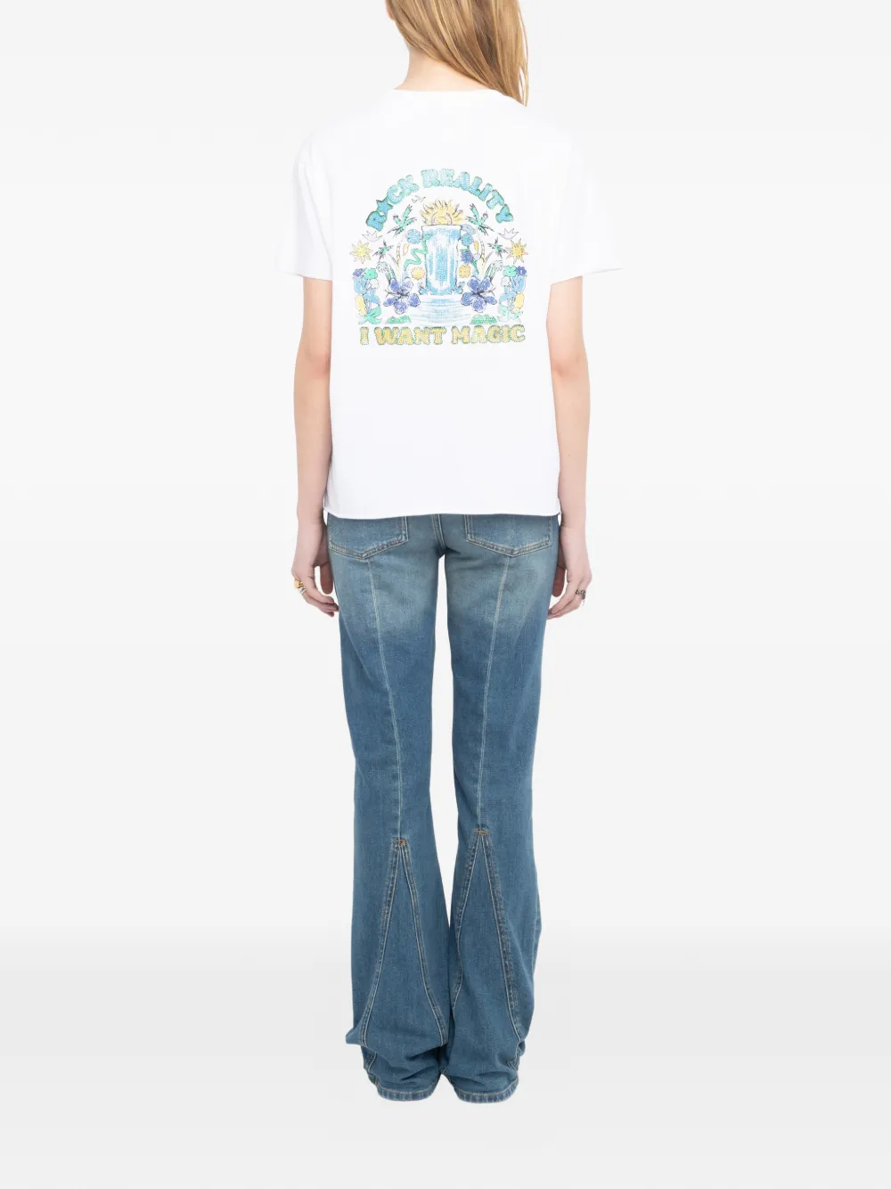 Zadig&Voltaire Tommer T-shirt verfraaid met stras Wit