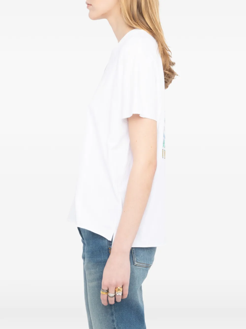 Zadig&Voltaire Tommer T-shirt verfraaid met stras Wit