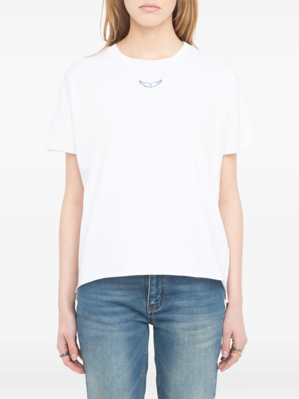 Zadig&Voltaire Tommer T-shirt verfraaid met stras Wit