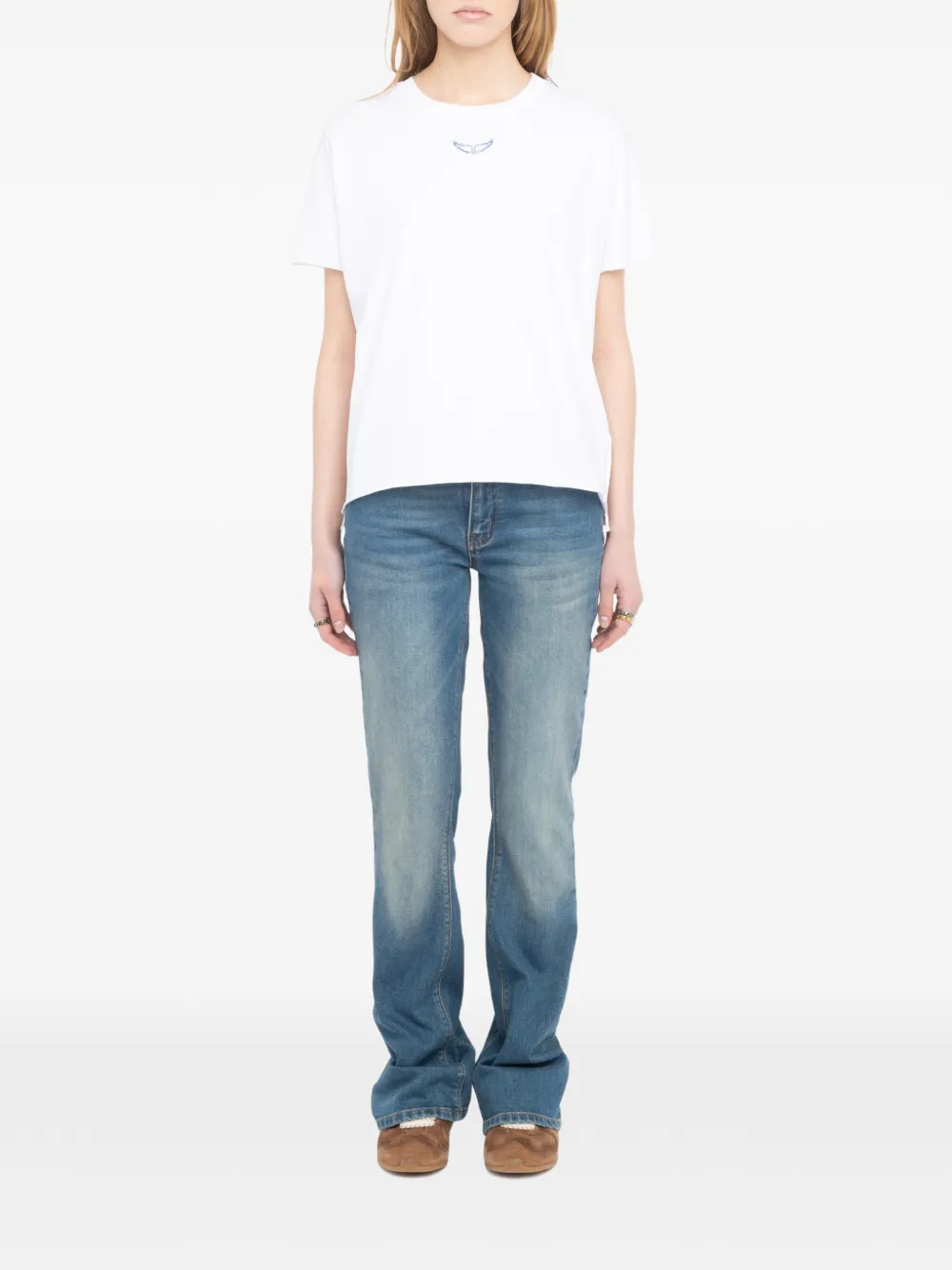 Zadig&Voltaire Tommer T-shirt verfraaid met stras Wit
