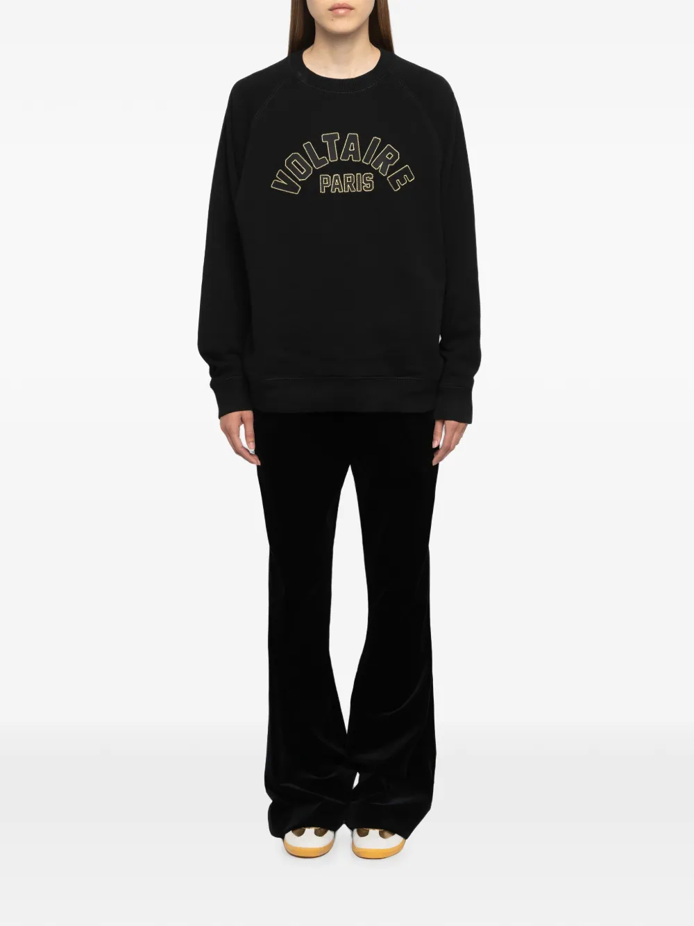 Zadig&Voltaire Sunca sweater met geborduurd logo Zwart
