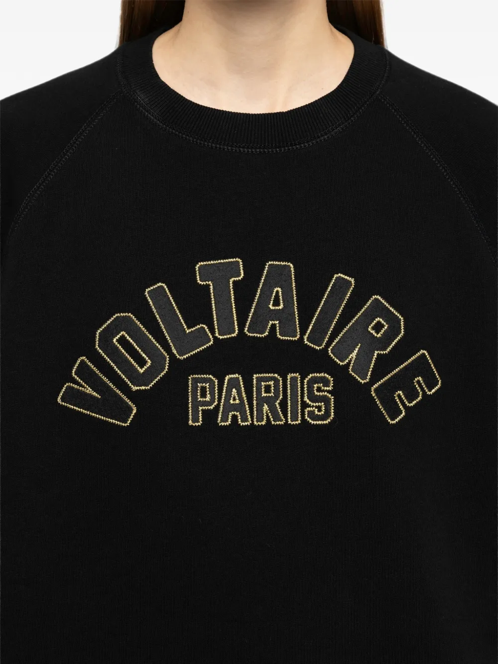 Zadig&Voltaire Sunca sweater met geborduurd logo Zwart