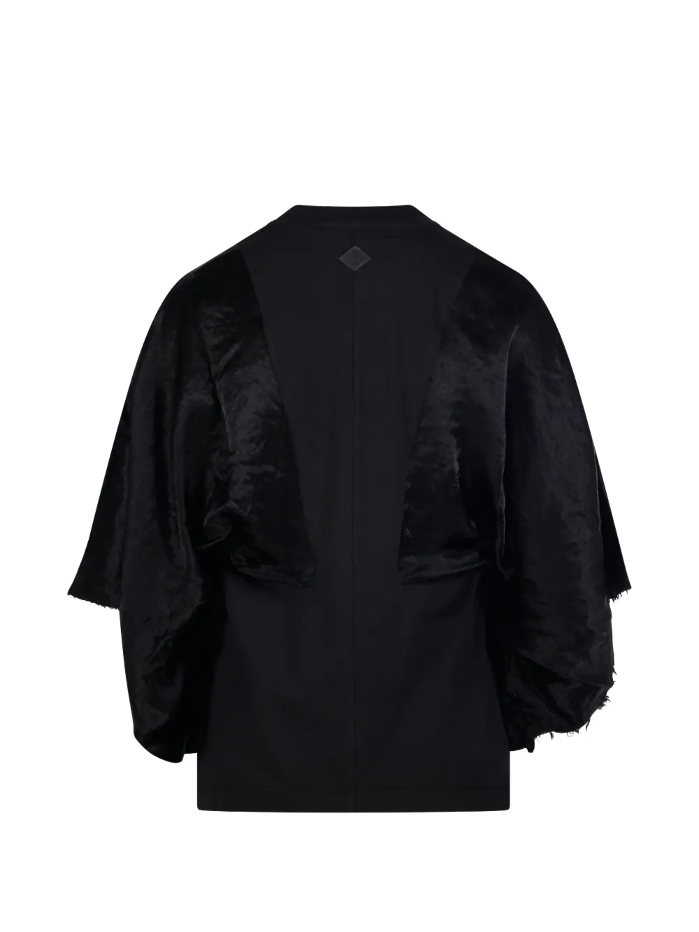 Haikure Flynn T-shirt met ruchemouwen Zwart