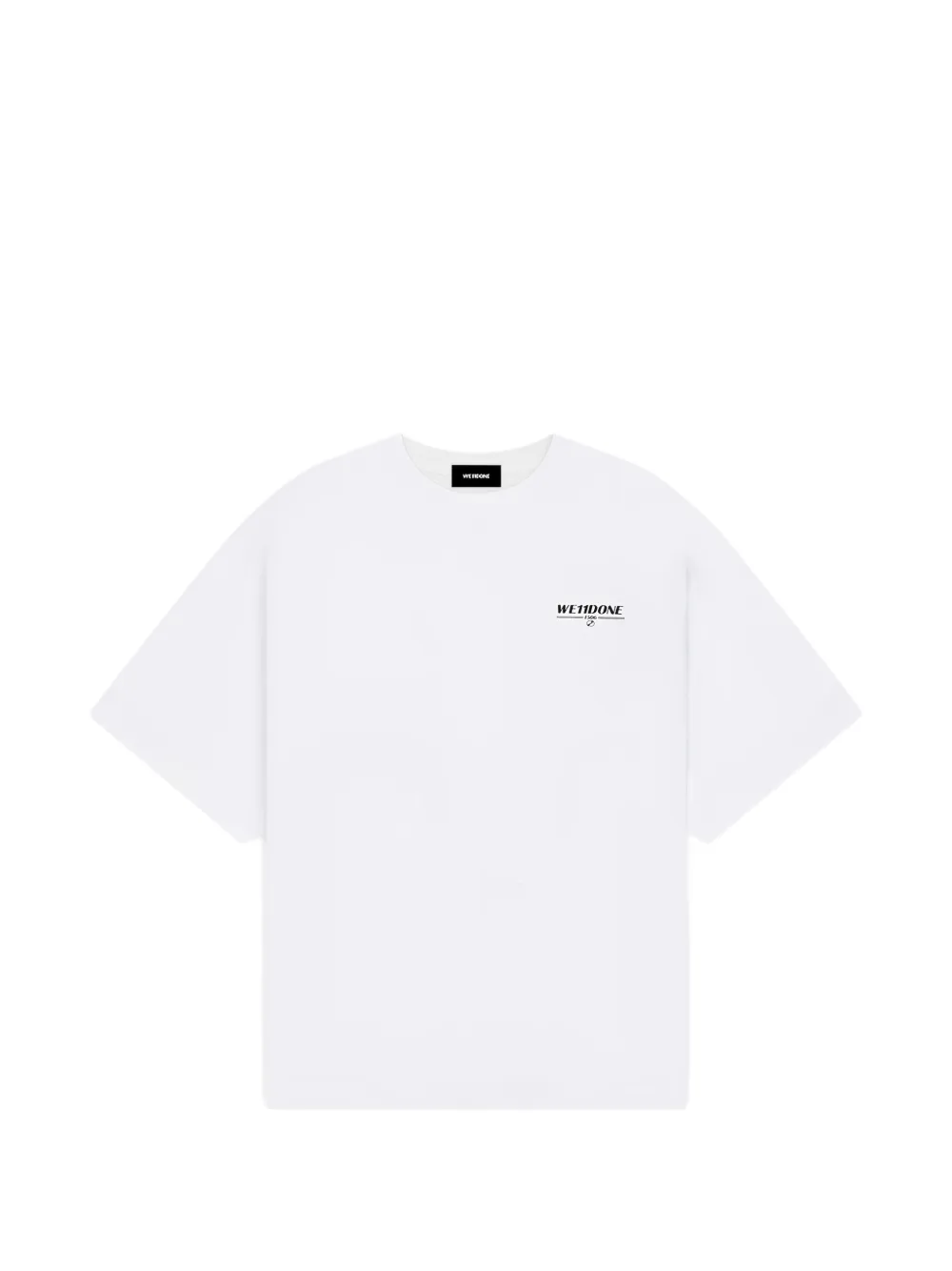 We11done logo-print oversized T-shirt - Bianco