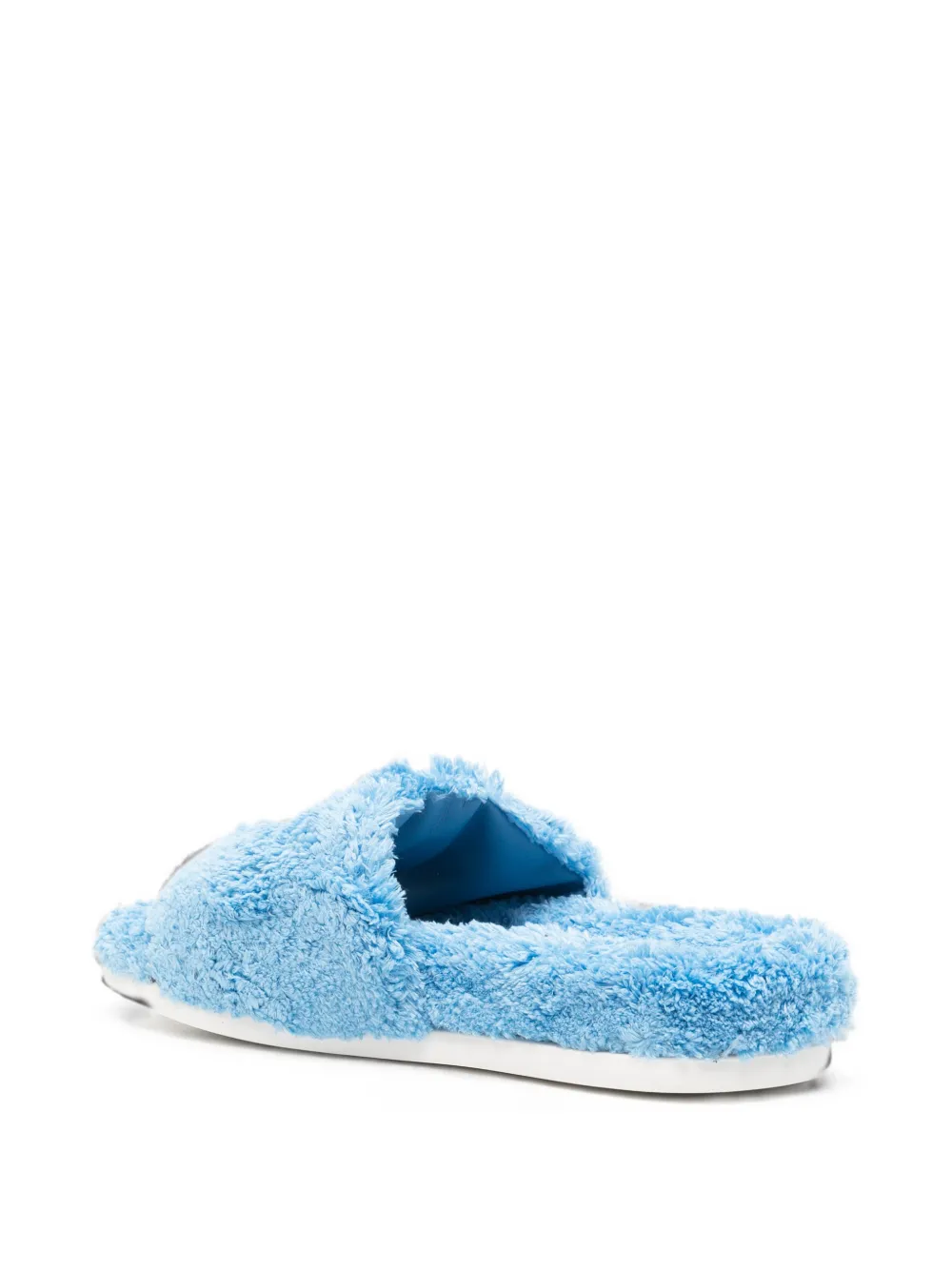 MM6 Maison Margiela Kids faux-fur slippers Blauw