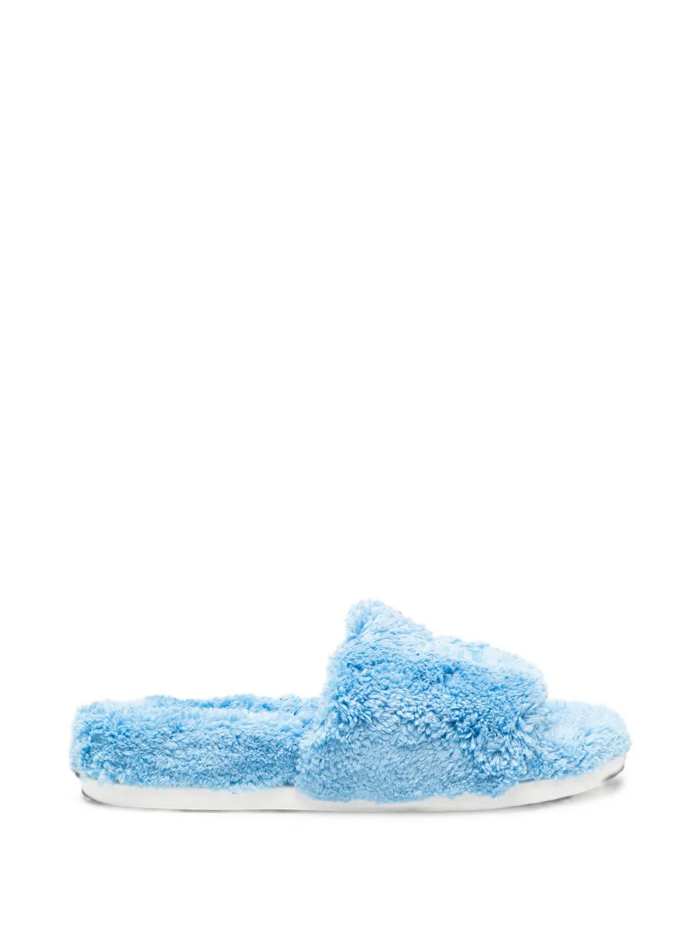 MM6 Maison Margiela Kids faux-fur slippers Blauw