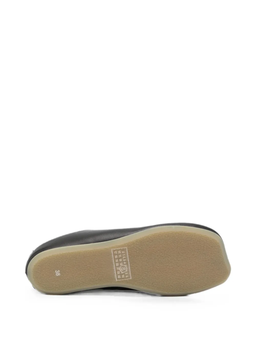 MM6 Maison Margiela Kids slip-on leather slippers Zwart