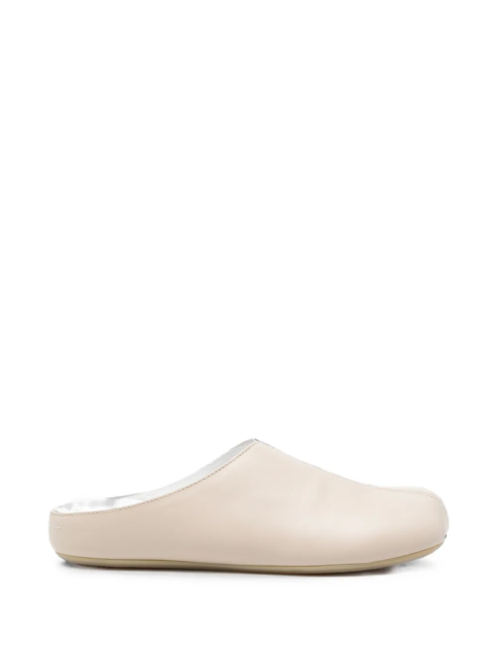 MM6 Maison Margiela Kids square-toe mules - Toni neutri
