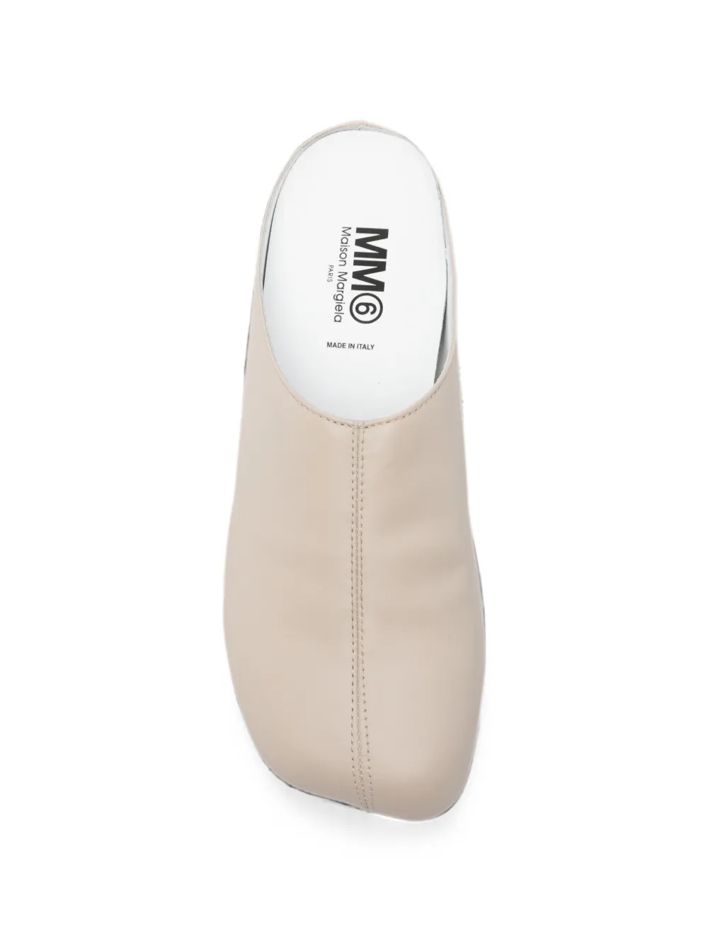 MM6 Maison Margiela Kids square-toe mules Beige