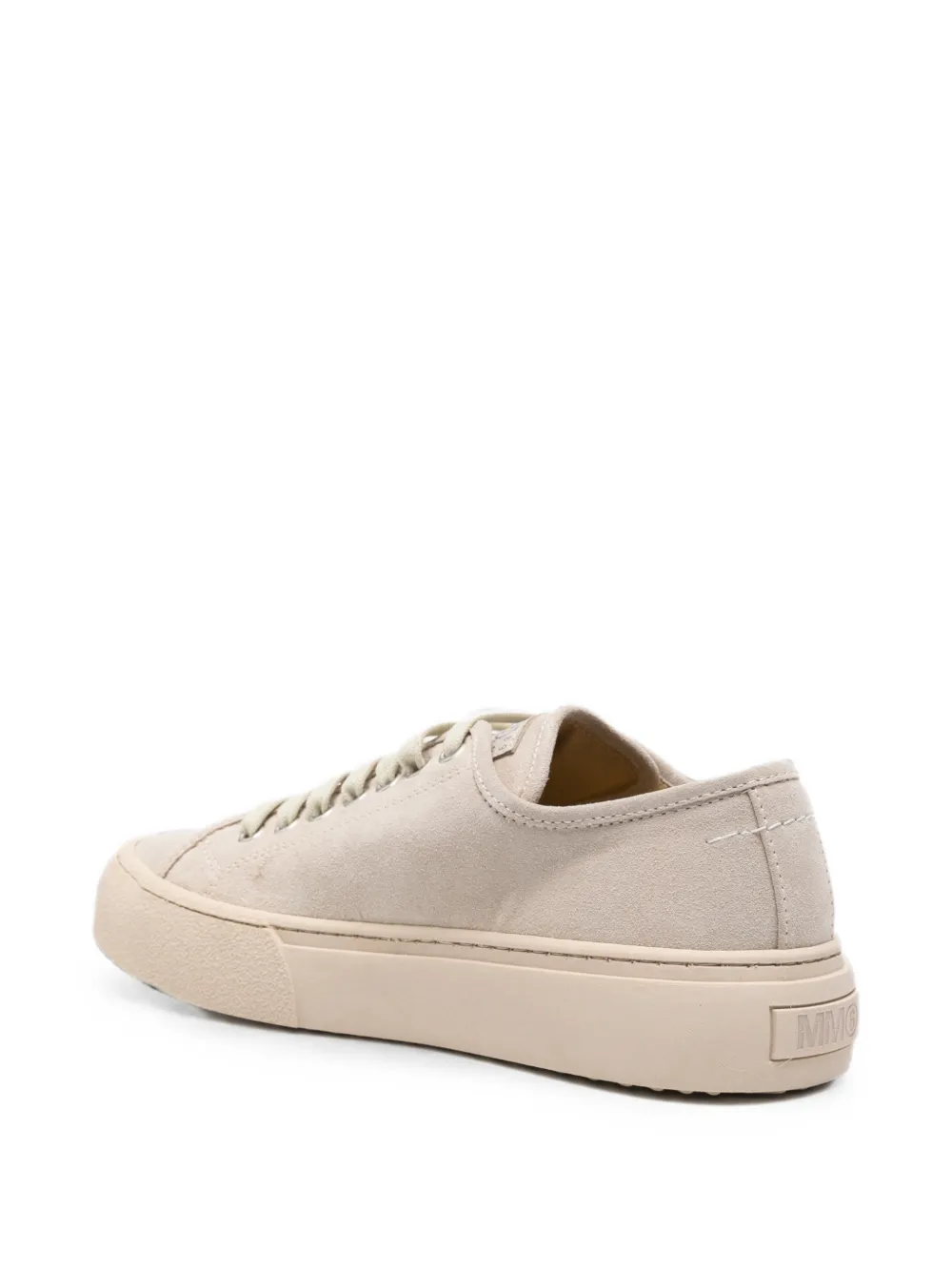 MM6 Maison Margiela Kids suede-finish lace-up sneakers Beige