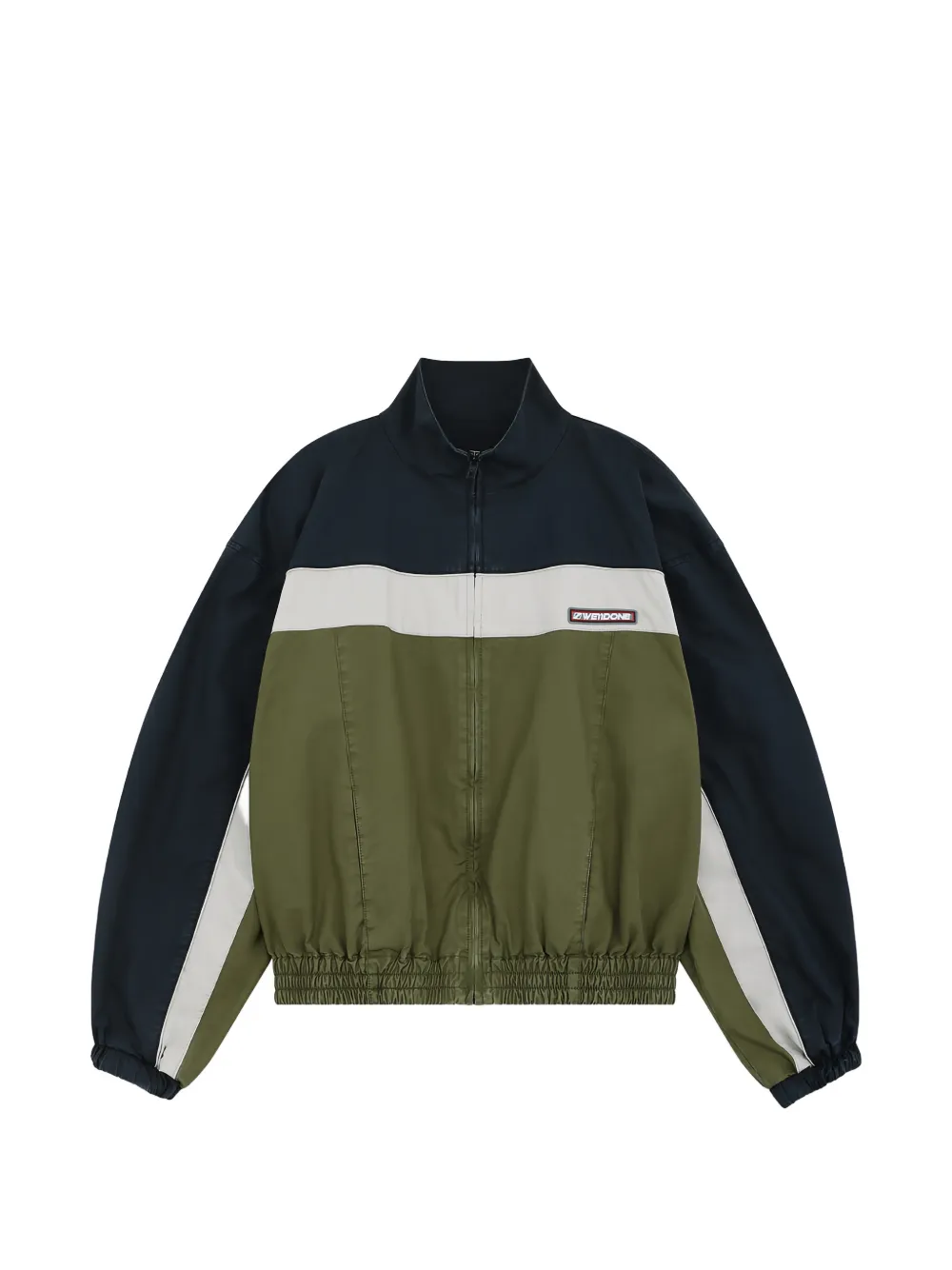 We11done colour-block panelled jacket - Verde