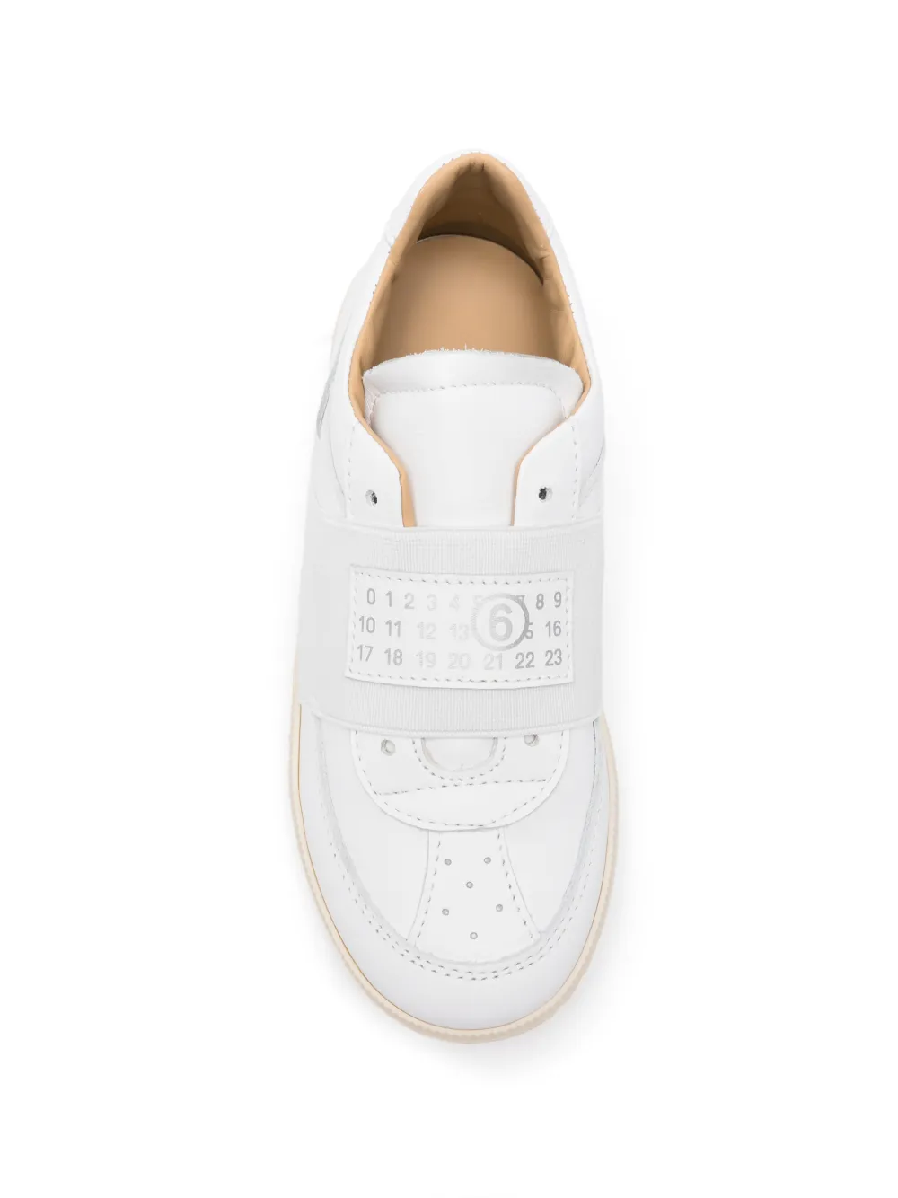 MM6 Maison Margiela Kids logo-patch sneakers Wit