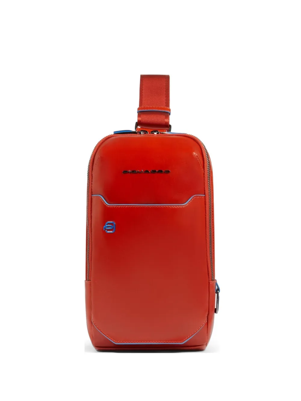 PIQUADRO personalizable leather crossbody bag - Arancione