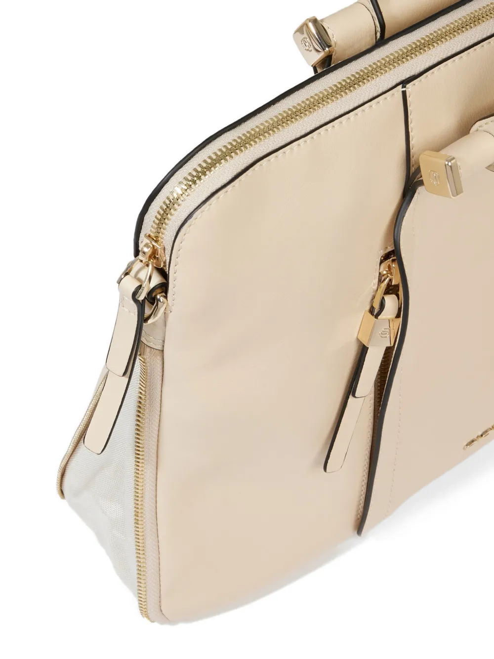 PIQUADRO Uitbreidbare leren laptoptas Beige
