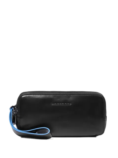 PIQUADRO removable dividers leather clutch bag
