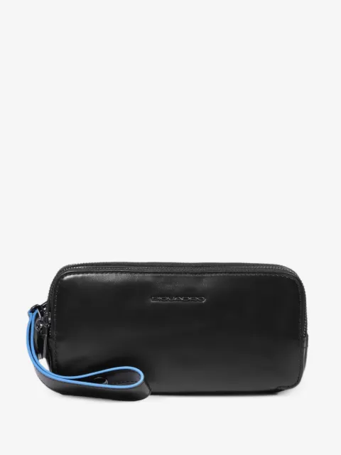 PIQUADRO removable dividers leather clutch bag