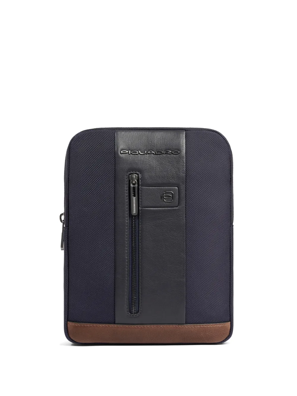 PIQUADRO iPad® leather-details crossbody bag - Blu