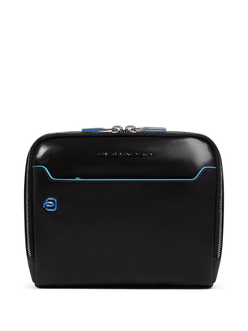 PIQUADRO leather crossbody bag - Schwarz