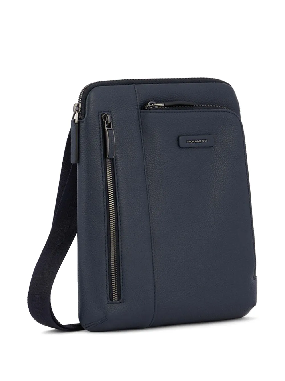 PIQUADRO Leren laptoptas Blauw