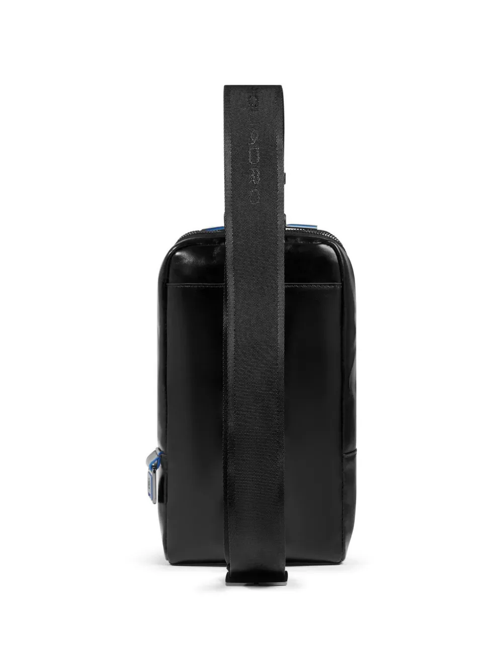PIQUADRO Leren crossbodytas Zwart