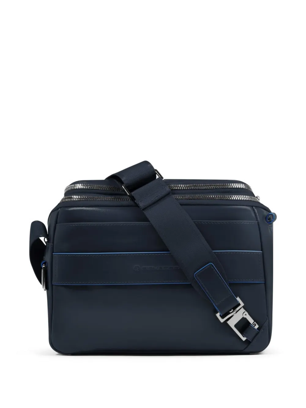  Piquadro Bandolera De Piel - Azul 