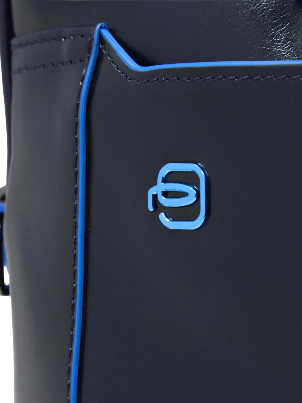 PIQUADRO Leren laptoptas Blauw