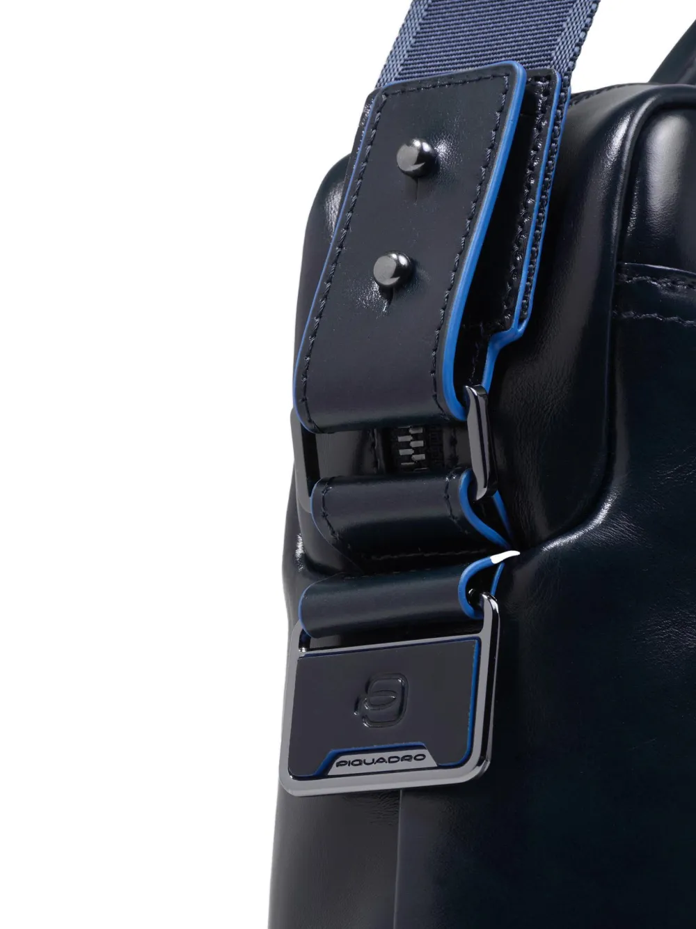 PIQUADRO Leren laptoptas Blauw