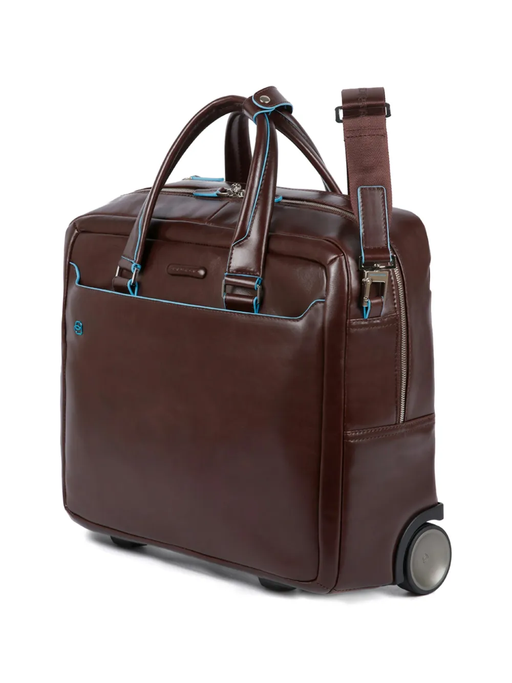 PIQUADRO Gepersonaliseerde leren piloten tas Bruin