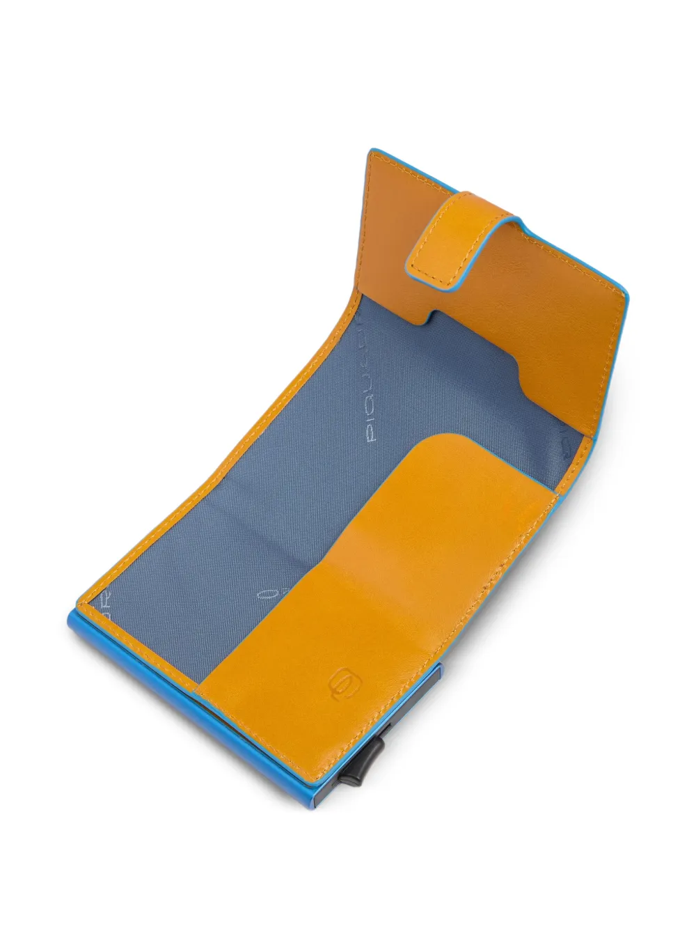 PIQUADRO Pop-up leren pasjeshouder Geel