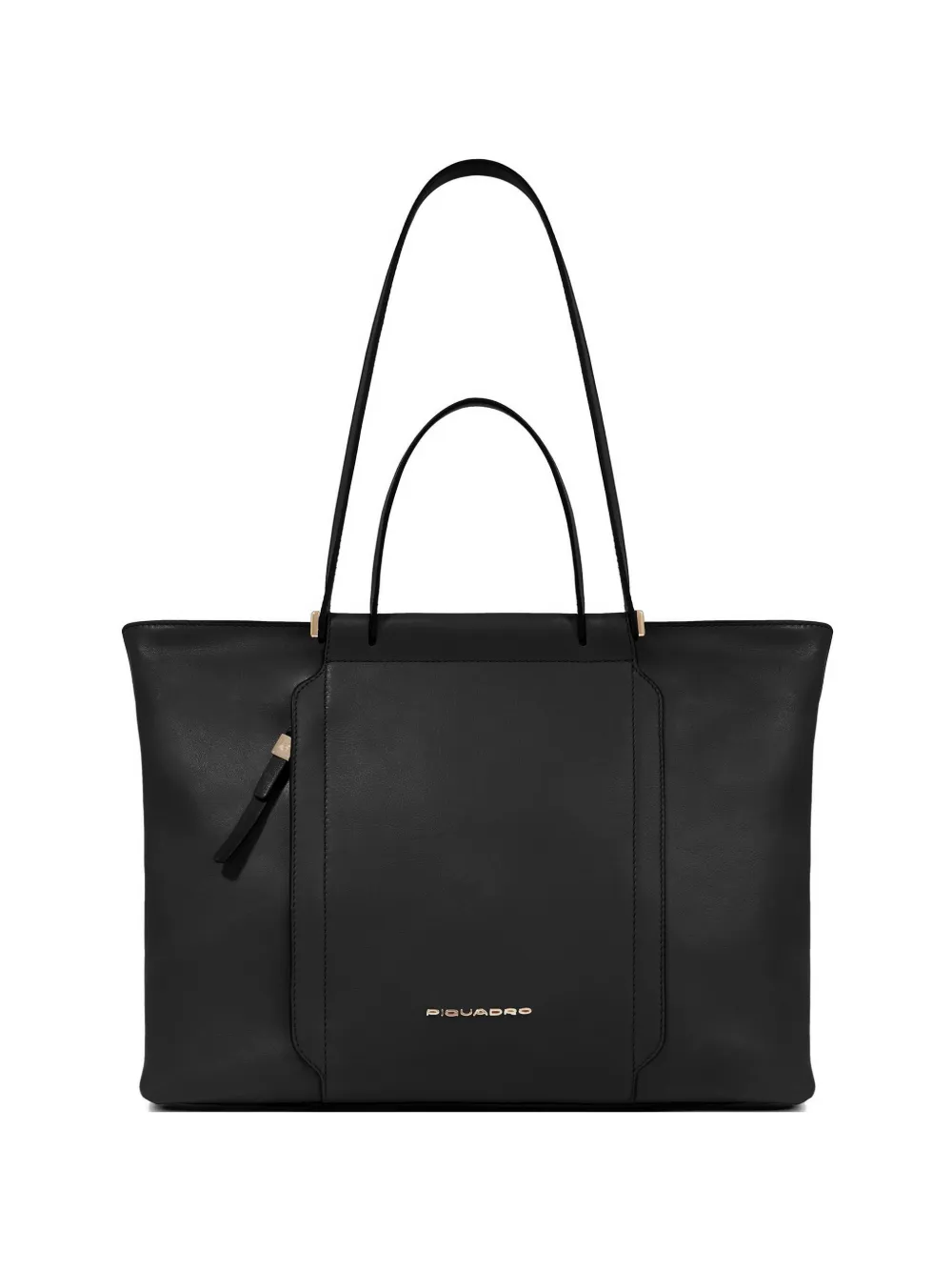 PIQUADRO laptop ipad leather tote bag - Nero