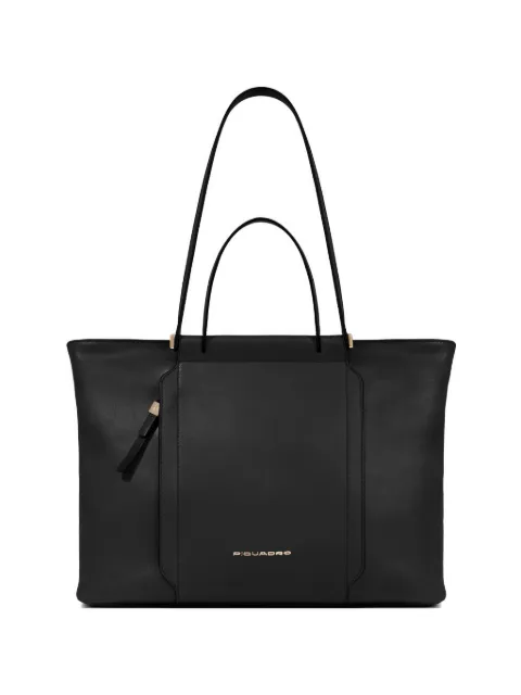 PIQUADRO laptop ipad leather tote bag