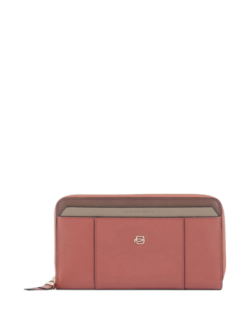 PIQUADRO zip-around leather wallet - Marrone