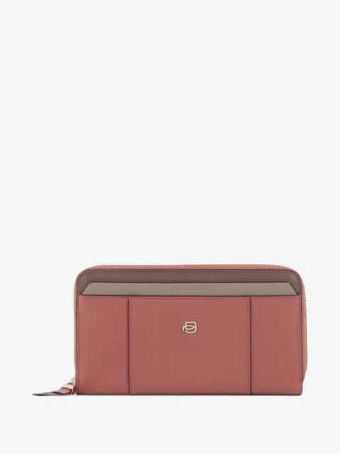 PIQUADRO zip-around leather wallet
