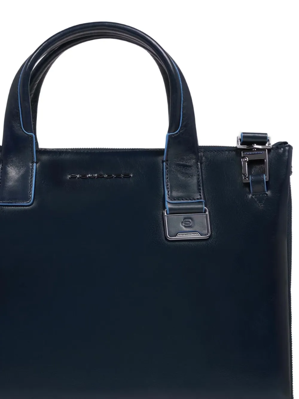 PIQUADRO Leren laptoptas Blauw