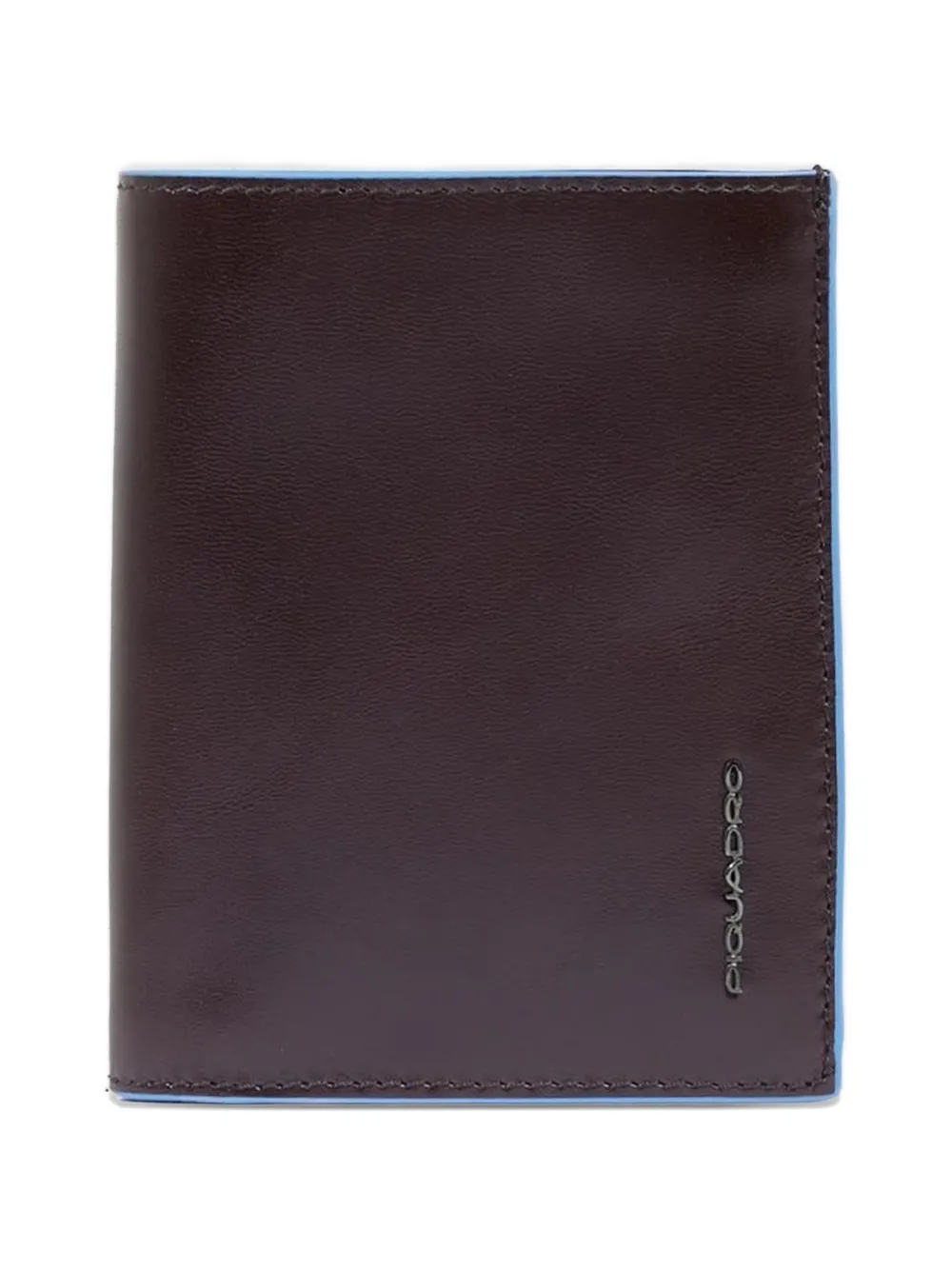 PIQUADRO Vertical trifold leather wallet - Marrone
