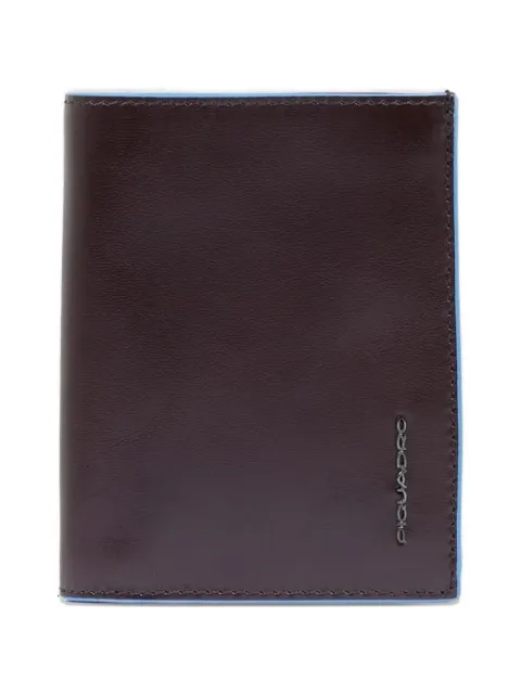 PIQUADRO Vertical trifold leather wallet