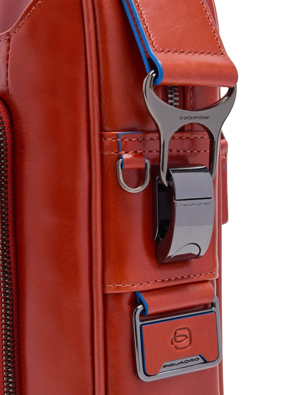 PIQUADRO Leren laptoptas Rood