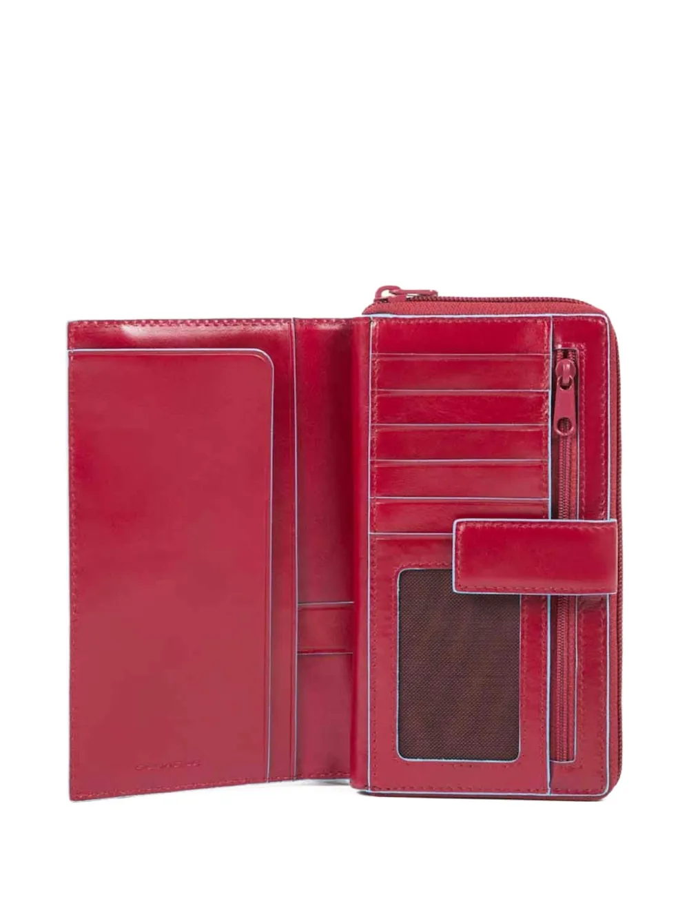 PIQUADRO Leren portemonnee Rood