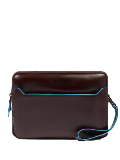 PIQUADRO fingerprint security leather clutch bag