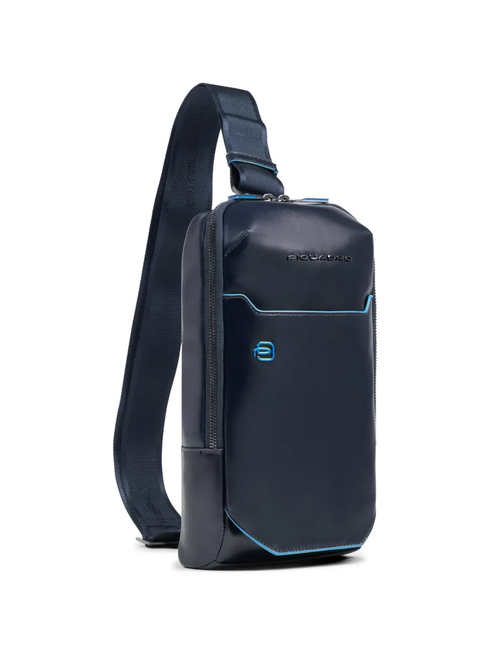 PIQUADRO Gepersonaliseerde leren tas Blauw
